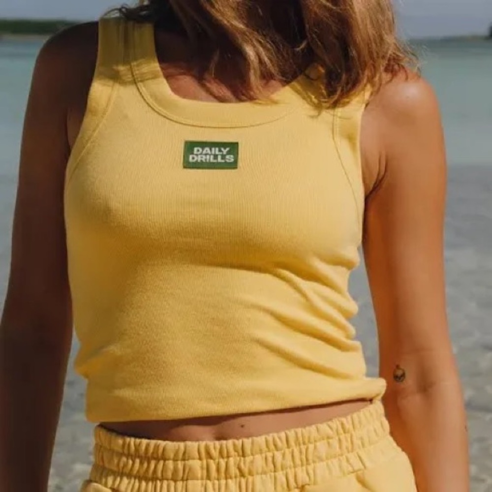 Daily Drills Sunny Yellow Crop Top